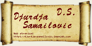 Đurđa Samailović vizit kartica